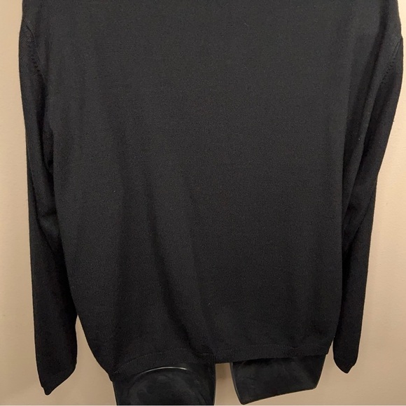 XL VINTAGE TSR MENS BLACK SWEATER LONG SLEEVE HIGH NECK KNIT ACADEMIA STRETCH - Picture 3 of 13